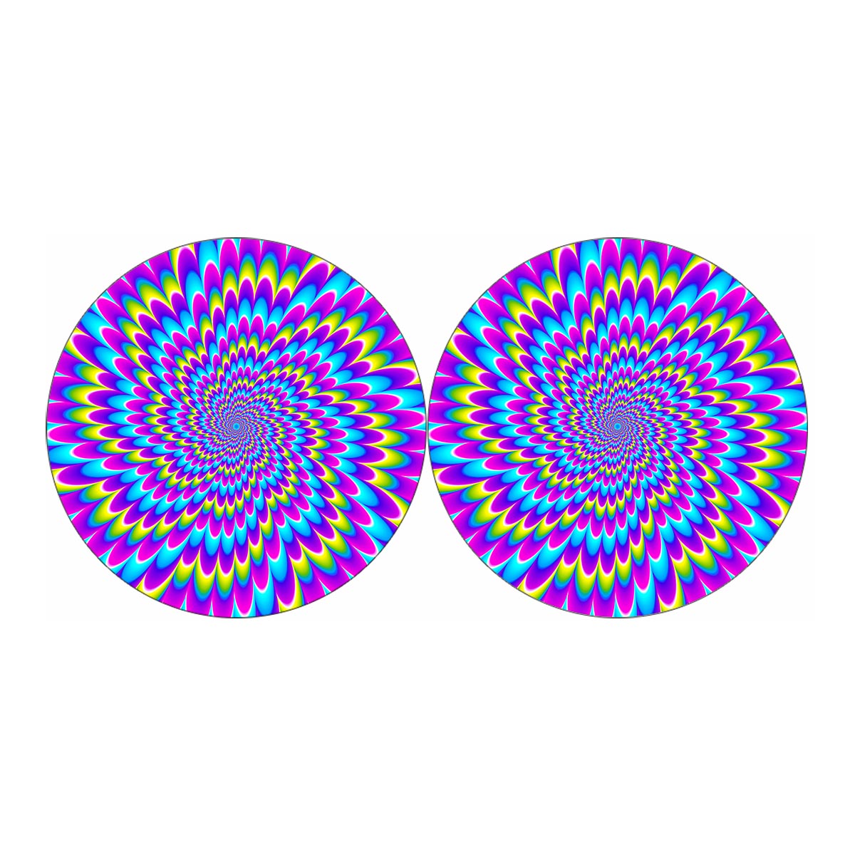 Abstract Dizzy Moving Optical Illusion Car Coasters