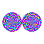 Abstract Dizzy Moving Optical Illusion Car Coasters