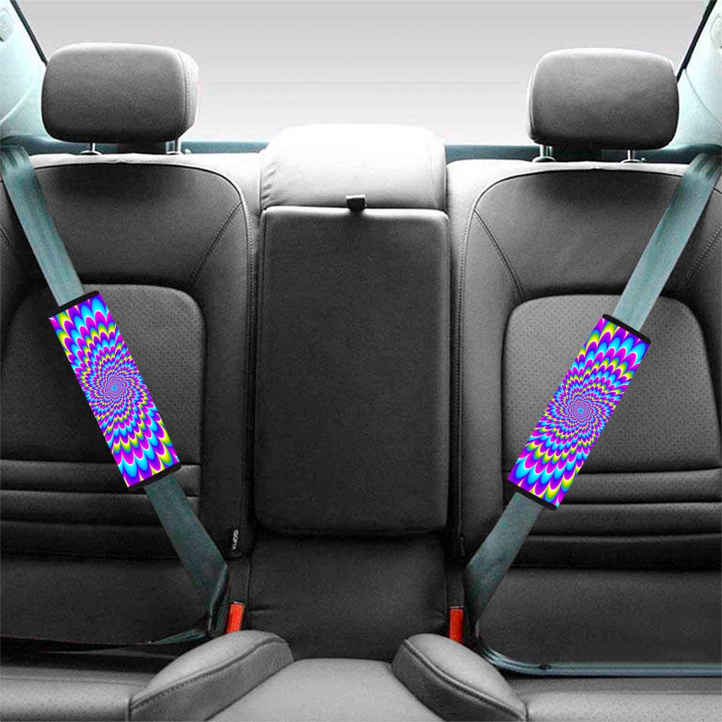 Abstract Dizzy Moving Optical Illusion Car Seat Belt Covers