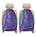 Abstract Dizzy Moving Optical Illusion Car Seat Organizers