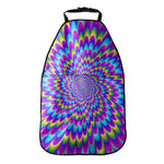 Abstract Dizzy Moving Optical Illusion Car Seat Organizers