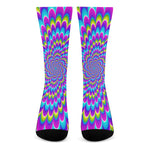 Abstract Dizzy Moving Optical Illusion Crew Socks