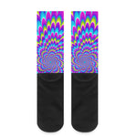 Abstract Dizzy Moving Optical Illusion Crew Socks