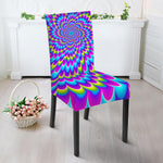 Abstract Dizzy Moving Optical Illusion Dining Chair Slipcover