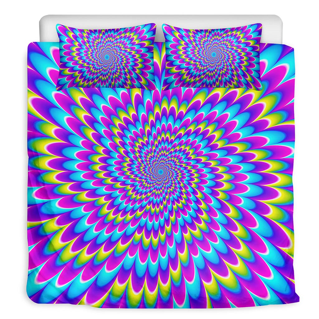 Abstract Dizzy Moving Optical Illusion Duvet Cover Bedding Set