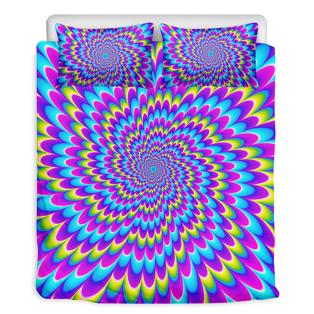 Abstract Dizzy Moving Optical Illusion Duvet Cover Bedding Set