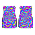 Abstract Dizzy Moving Optical Illusion Front Car Floor Mats