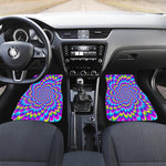 Abstract Dizzy Moving Optical Illusion Front Car Floor Mats
