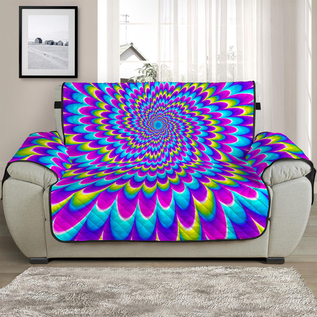 Abstract Dizzy Moving Optical Illusion Half Sofa Protector