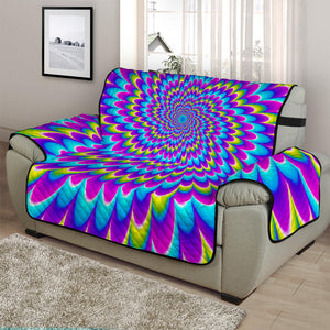 Abstract Dizzy Moving Optical Illusion Half Sofa Protector