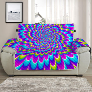 Abstract Dizzy Moving Optical Illusion Half Sofa Protector