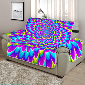 Abstract Dizzy Moving Optical Illusion Half Sofa Protector