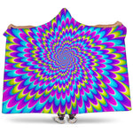 Abstract Dizzy Moving Optical Illusion Hooded Blanket