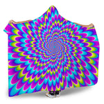 Abstract Dizzy Moving Optical Illusion Hooded Blanket