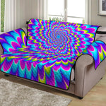 Abstract Dizzy Moving Optical Illusion Loveseat Protector