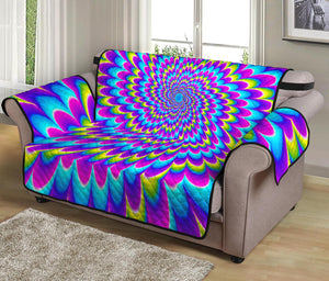 Abstract Dizzy Moving Optical Illusion Loveseat Protector