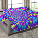 Abstract Dizzy Moving Optical Illusion Loveseat Protector