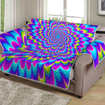 Abstract Dizzy Moving Optical Illusion Loveseat Protector