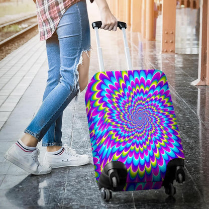 Abstract Dizzy Moving Optical Illusion Luggage Cover GearFrost