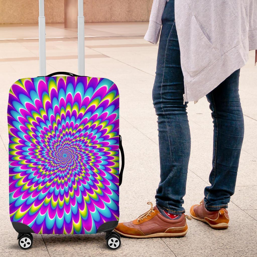 Abstract Dizzy Moving Optical Illusion Luggage Cover GearFrost