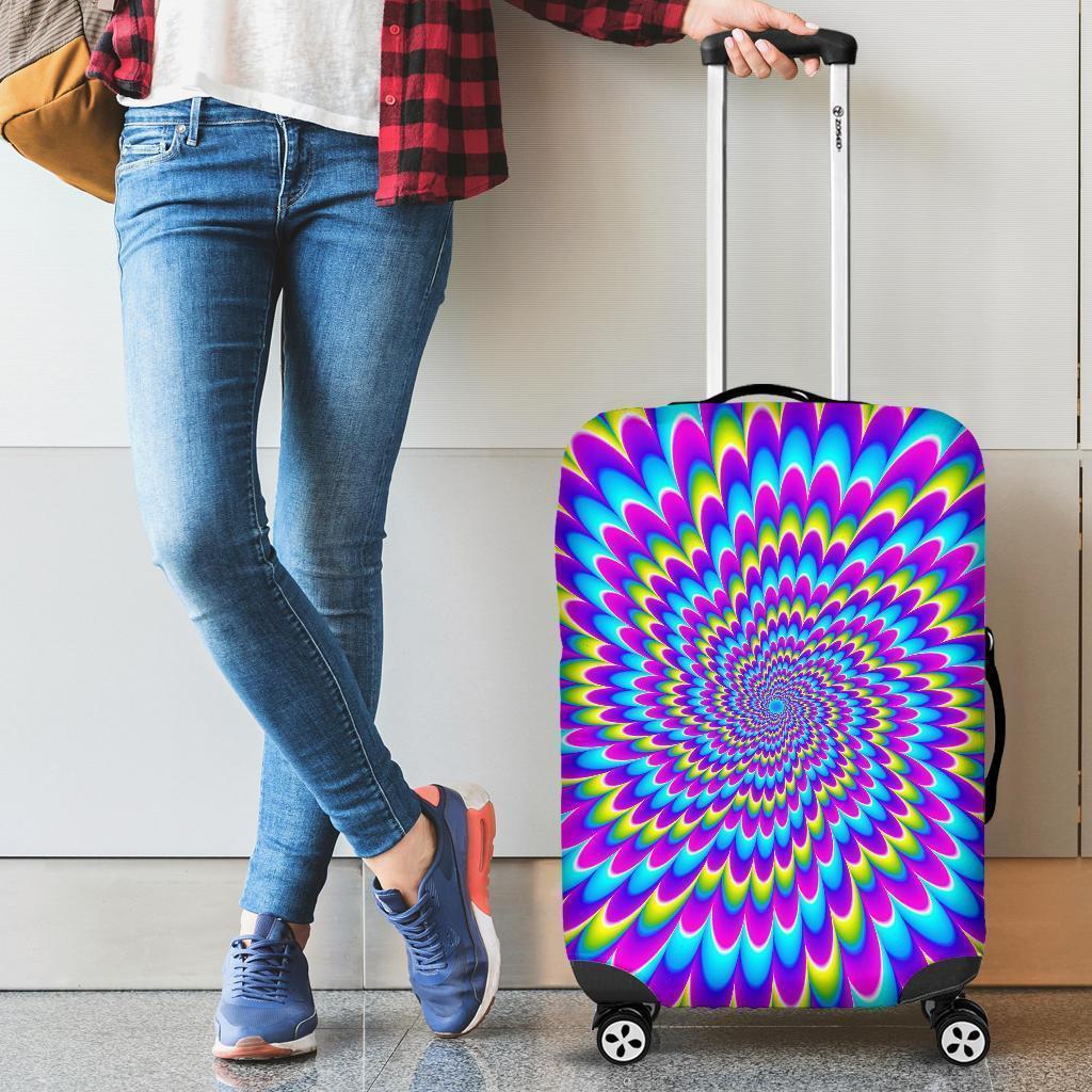 Abstract Dizzy Moving Optical Illusion Luggage Cover GearFrost