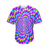 Abstract Dizzy Moving Optical Illusion Men's Baseball Jersey