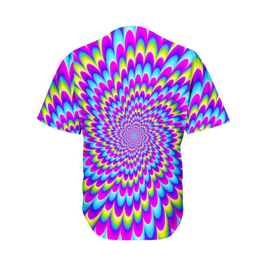 Abstract Dizzy Moving Optical Illusion Men's Baseball Jersey