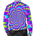 Abstract Dizzy Moving Optical Illusion Men's Crewneck Sweatshirt GearFrost