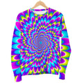 Abstract Dizzy Moving Optical Illusion Men's Crewneck Sweatshirt