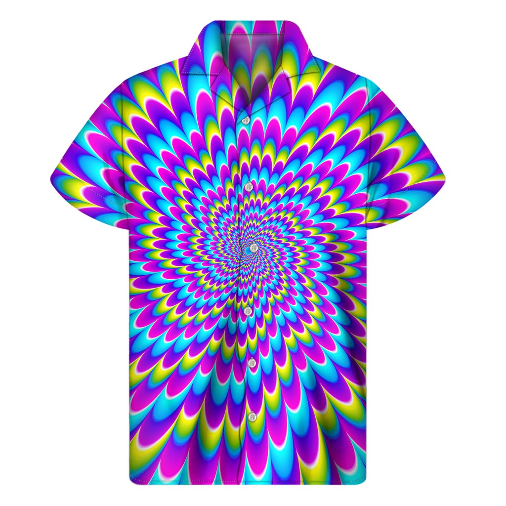 Abstract Dizzy Moving Optical Illusion Men's Short Sleeve Shirt