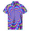 Abstract Dizzy Moving Optical Illusion Men's Short Sleeve Shirt