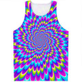 Abstract Dizzy Moving Optical Illusion Men's Tank Top