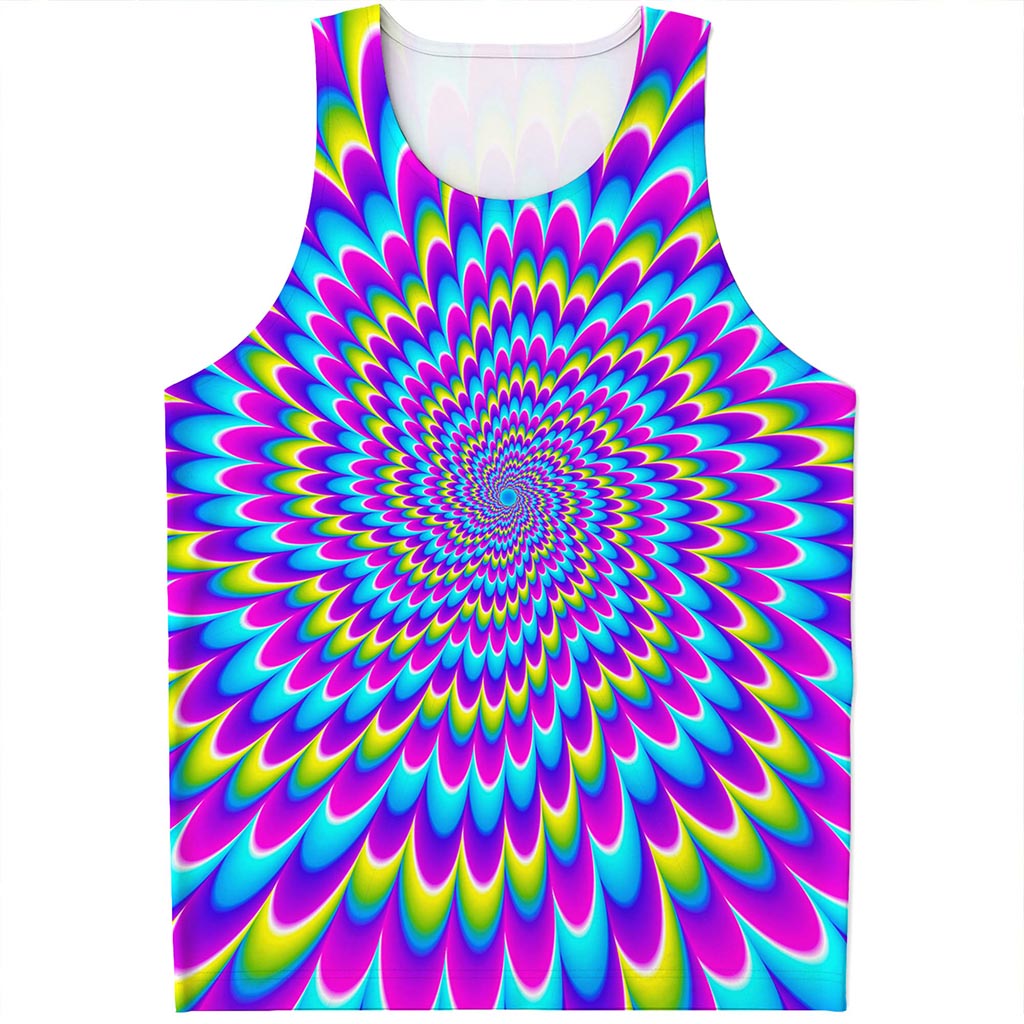 Abstract Dizzy Moving Optical Illusion Men's Tank Top