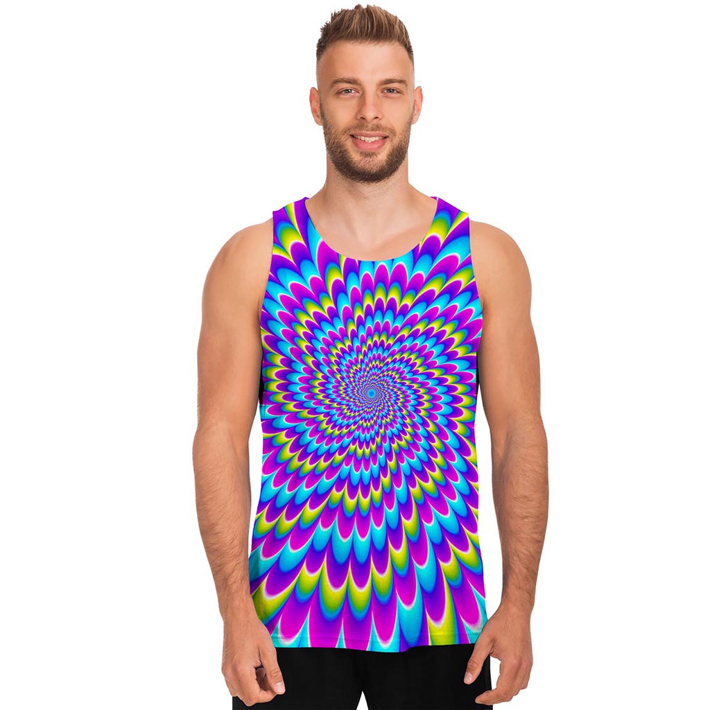 Abstract Dizzy Moving Optical Illusion Men's Tank Top