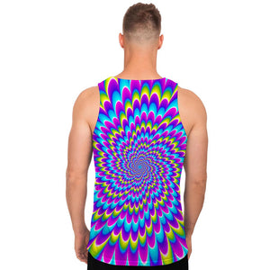 Abstract Dizzy Moving Optical Illusion Men's Tank Top