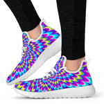 Abstract Dizzy Moving Optical Illusion Mesh Knit Shoes GearFrost