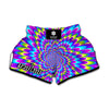 Abstract Dizzy Moving Optical Illusion Muay Thai Boxing Shorts