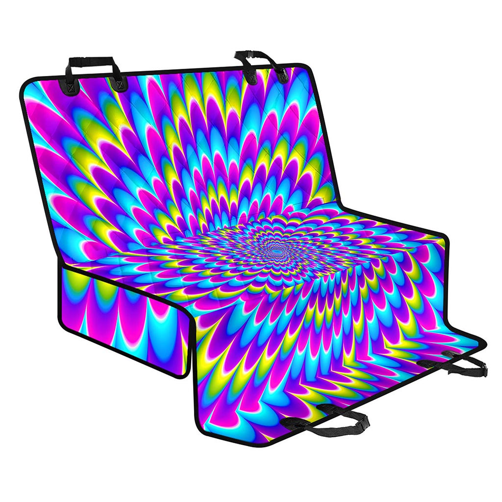 Abstract Dizzy Moving Optical Illusion Pet Car Back Seat Cover
