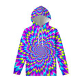 Abstract Dizzy Moving Optical Illusion Pullover Hoodie