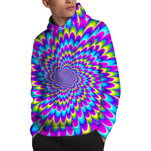Abstract Dizzy Moving Optical Illusion Pullover Hoodie