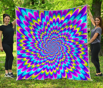 Abstract Dizzy Moving Optical Illusion Quilt