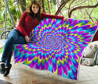 Abstract Dizzy Moving Optical Illusion Quilt