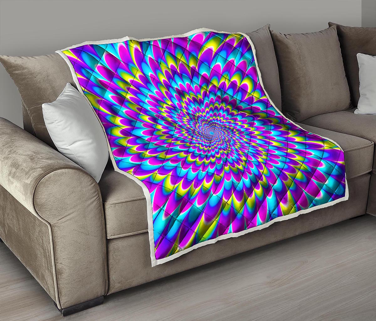 Abstract Dizzy Moving Optical Illusion Quilt