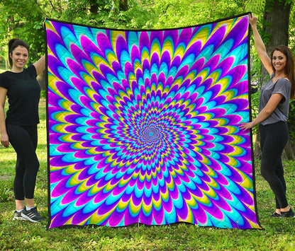 Abstract Dizzy Moving Optical Illusion Quilt