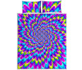 Abstract Dizzy Moving Optical Illusion Quilt Bed Set