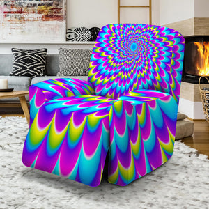 Abstract Dizzy Moving Optical Illusion Recliner Slipcover