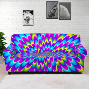 Abstract Dizzy Moving Optical Illusion Sofa Cover