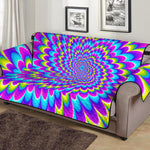 Abstract Dizzy Moving Optical Illusion Sofa Protector