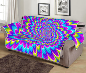 Abstract Dizzy Moving Optical Illusion Sofa Protector