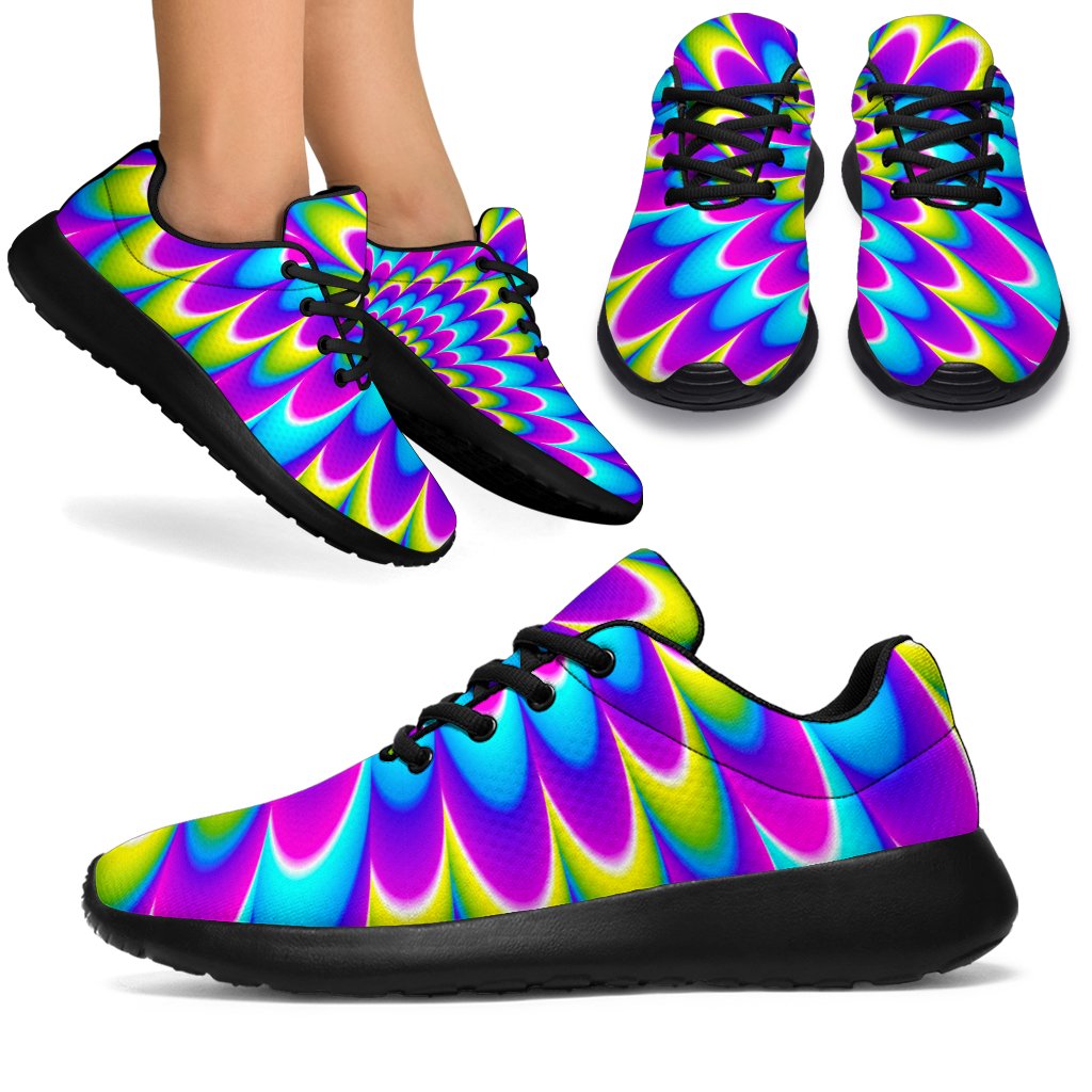 Abstract Dizzy Moving Optical Illusion Sport Shoes GearFrost